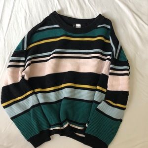 Striped multi color sweater